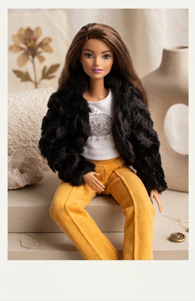 Lalka Barbie brunetka w ubrankach od WJORI